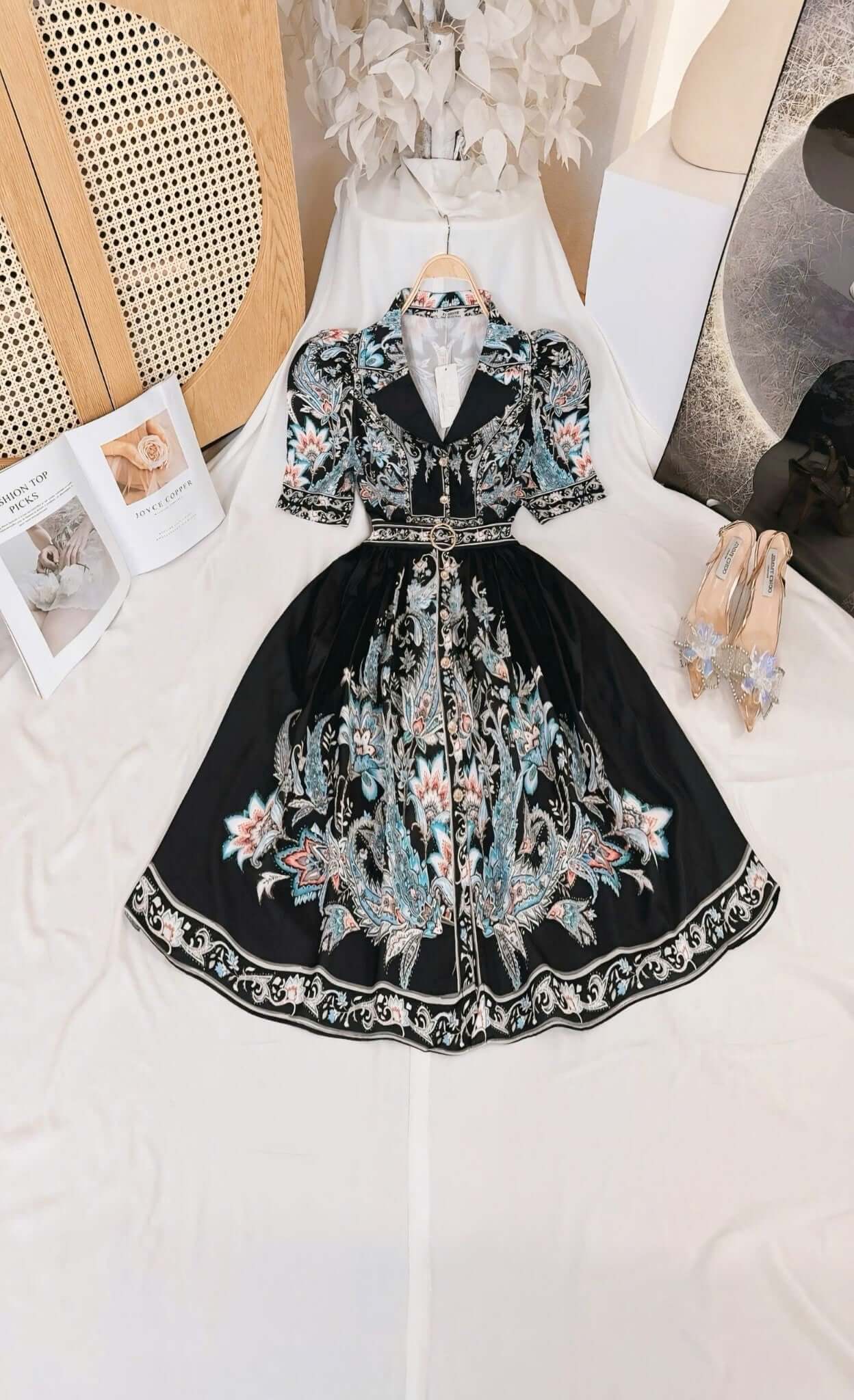 Collared Floral Short Vietnam Ao Dai Party Dress in Marikina  Smartshop