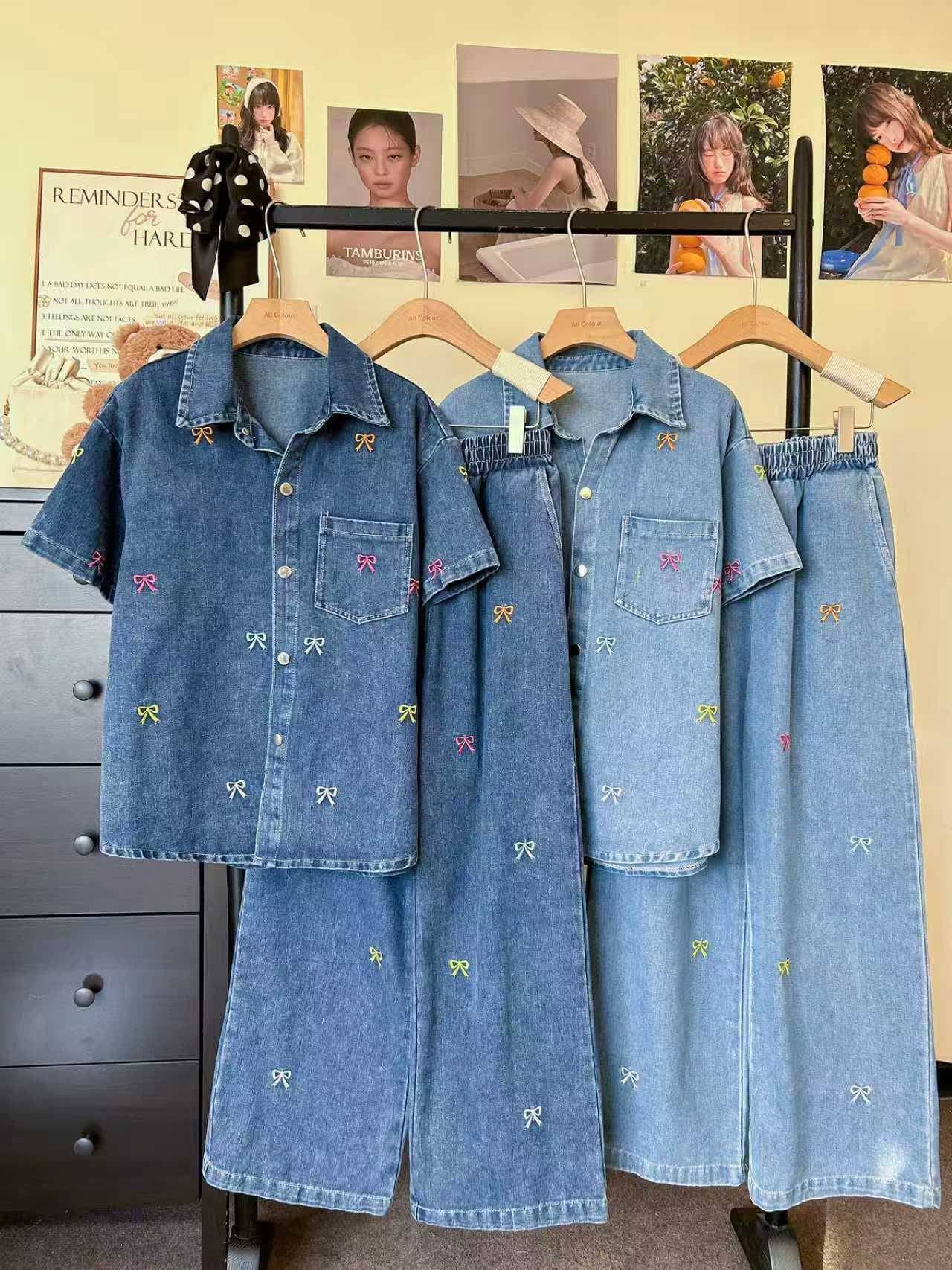 Pre-Order Fun Streetwear Korean Style Denim Set | Smartshop