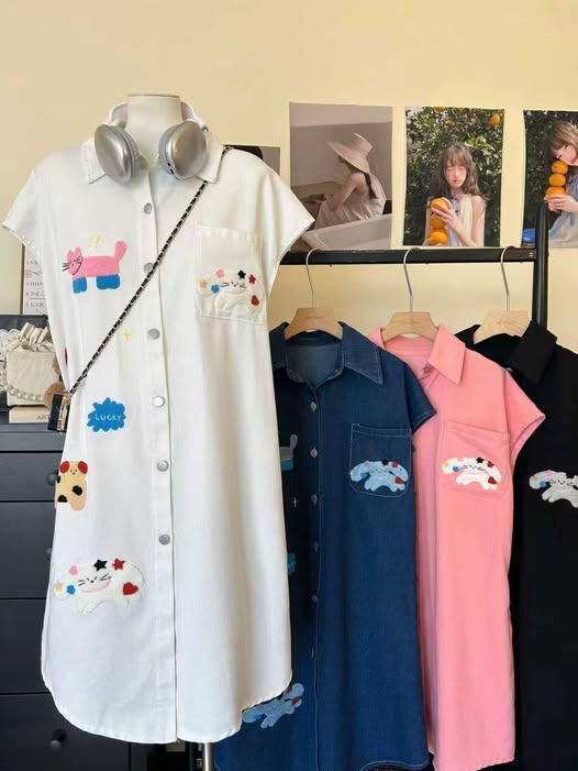 PREORDER: The "Kawaii Chic" Denim Button-Down | Smartshop