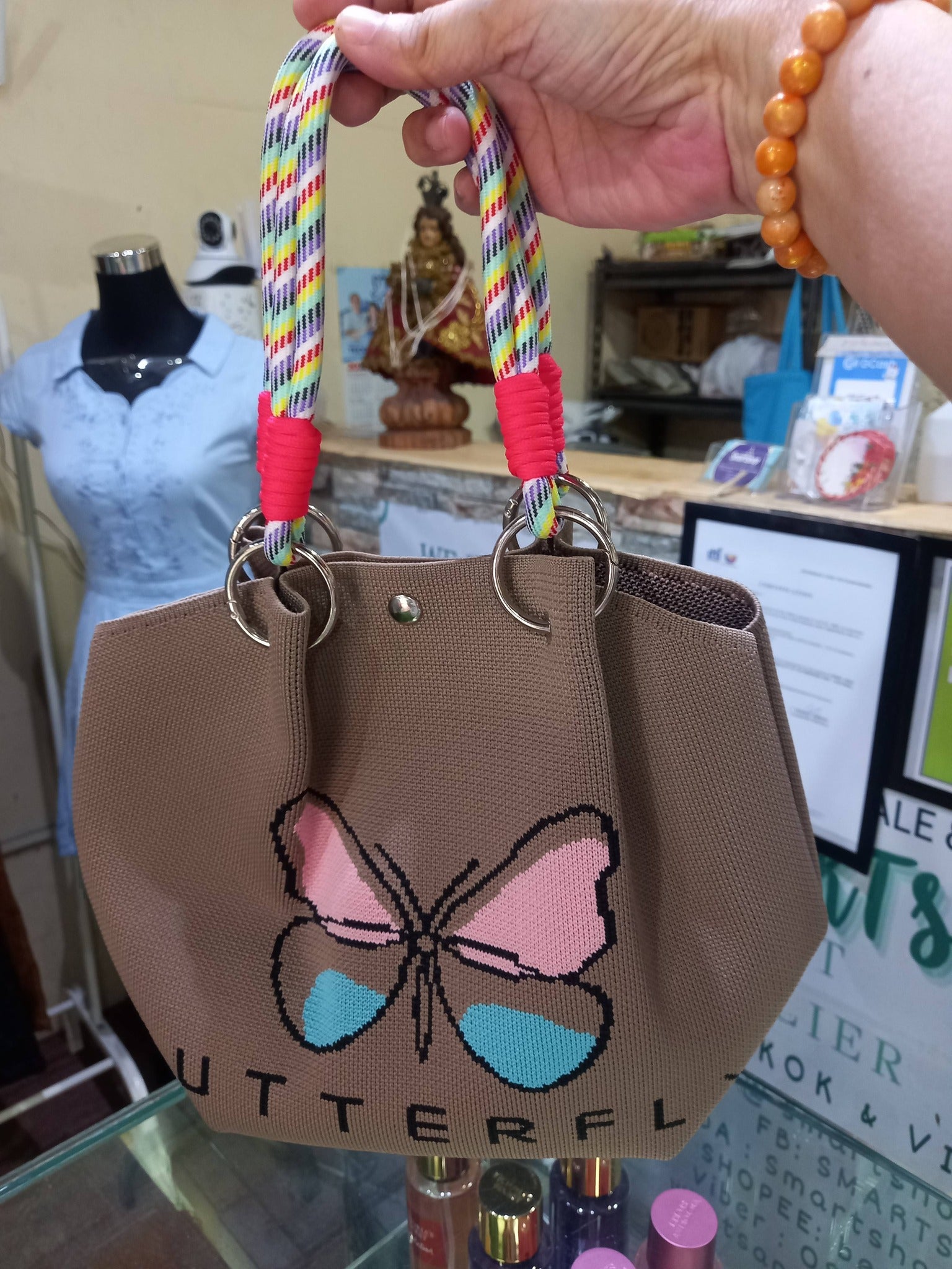 Woven Knit Bucket Handbag with Rope Handles – Smartshop