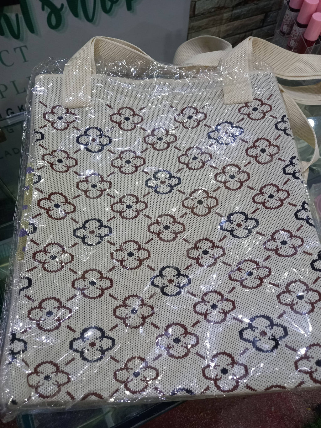 Knitted Tote Bag - Lucky & Aesthetic Canvas Bag | Smartshop