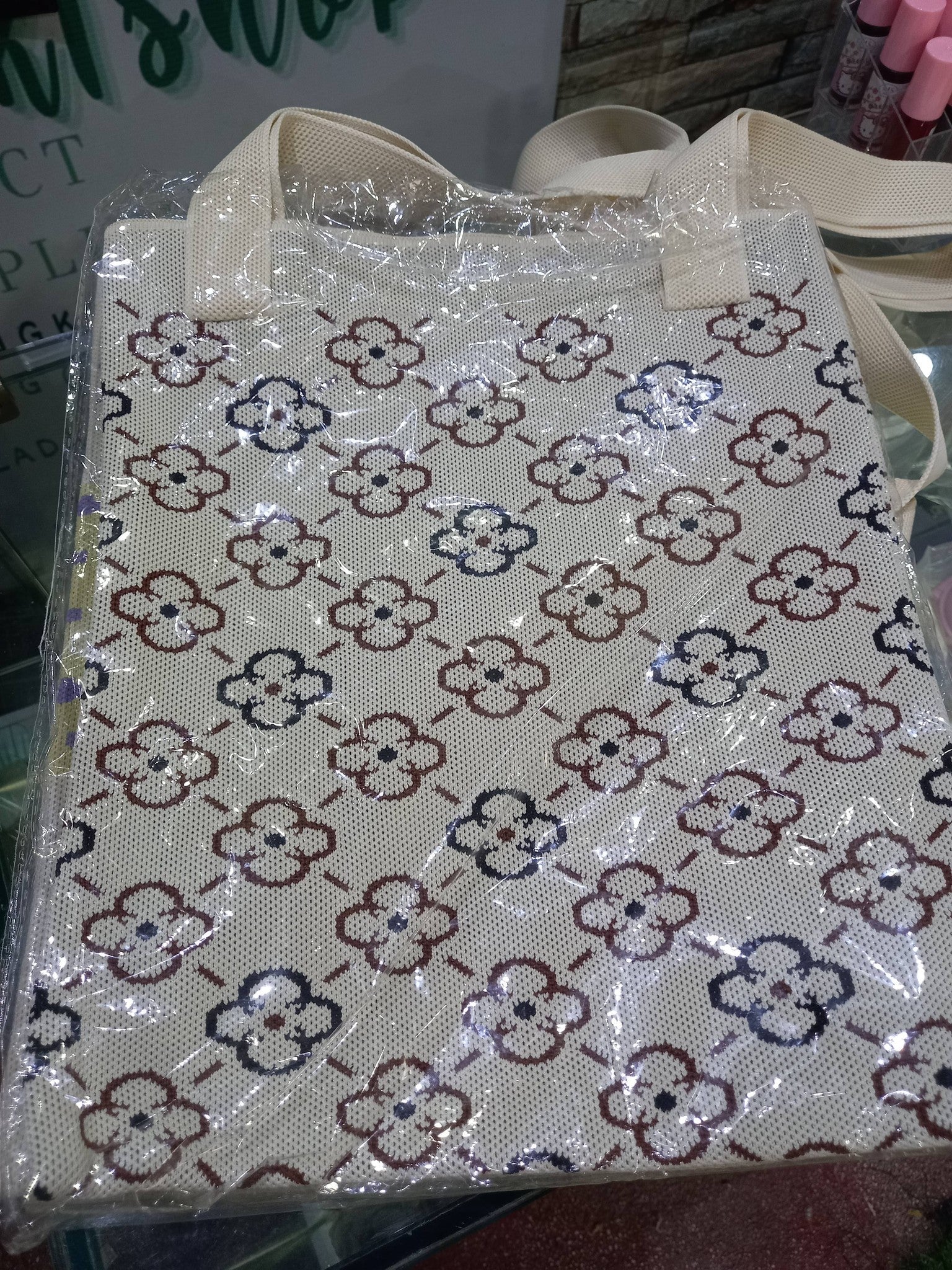 Knitted Tote Bag - Lucky & Aesthetic Canvas Bag | Smartshop