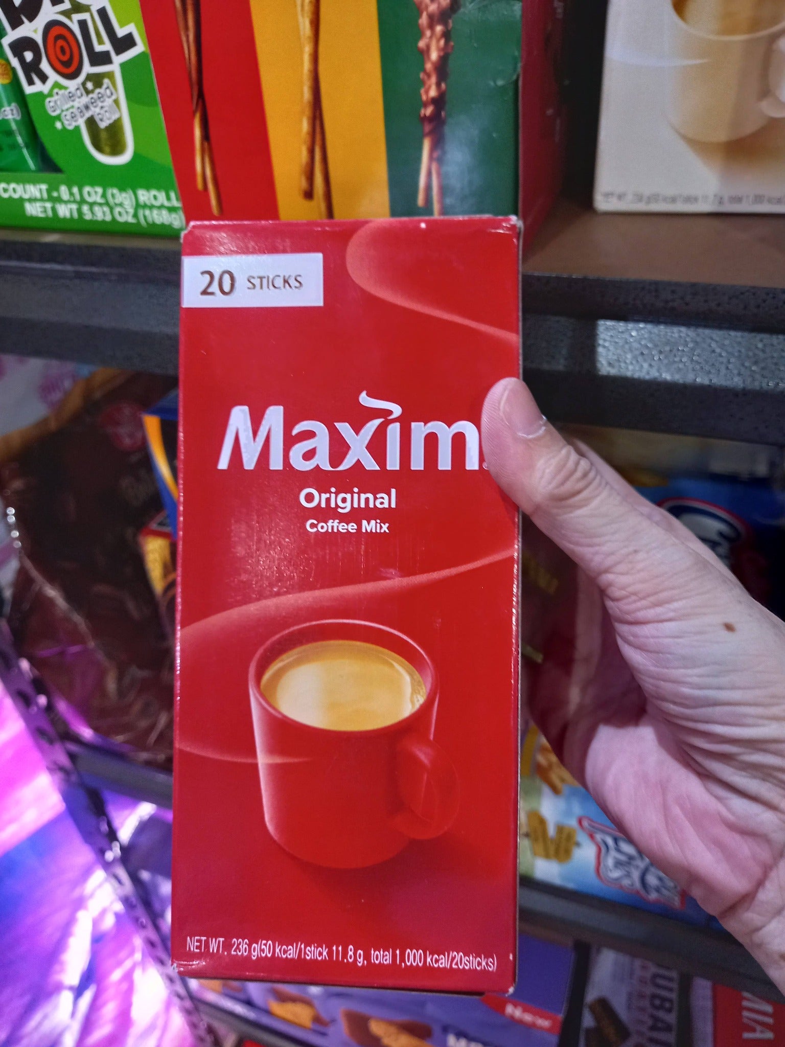 Maxim Original Coffee Mix - Smooth Korean Instant Coffee (20 Sticks)