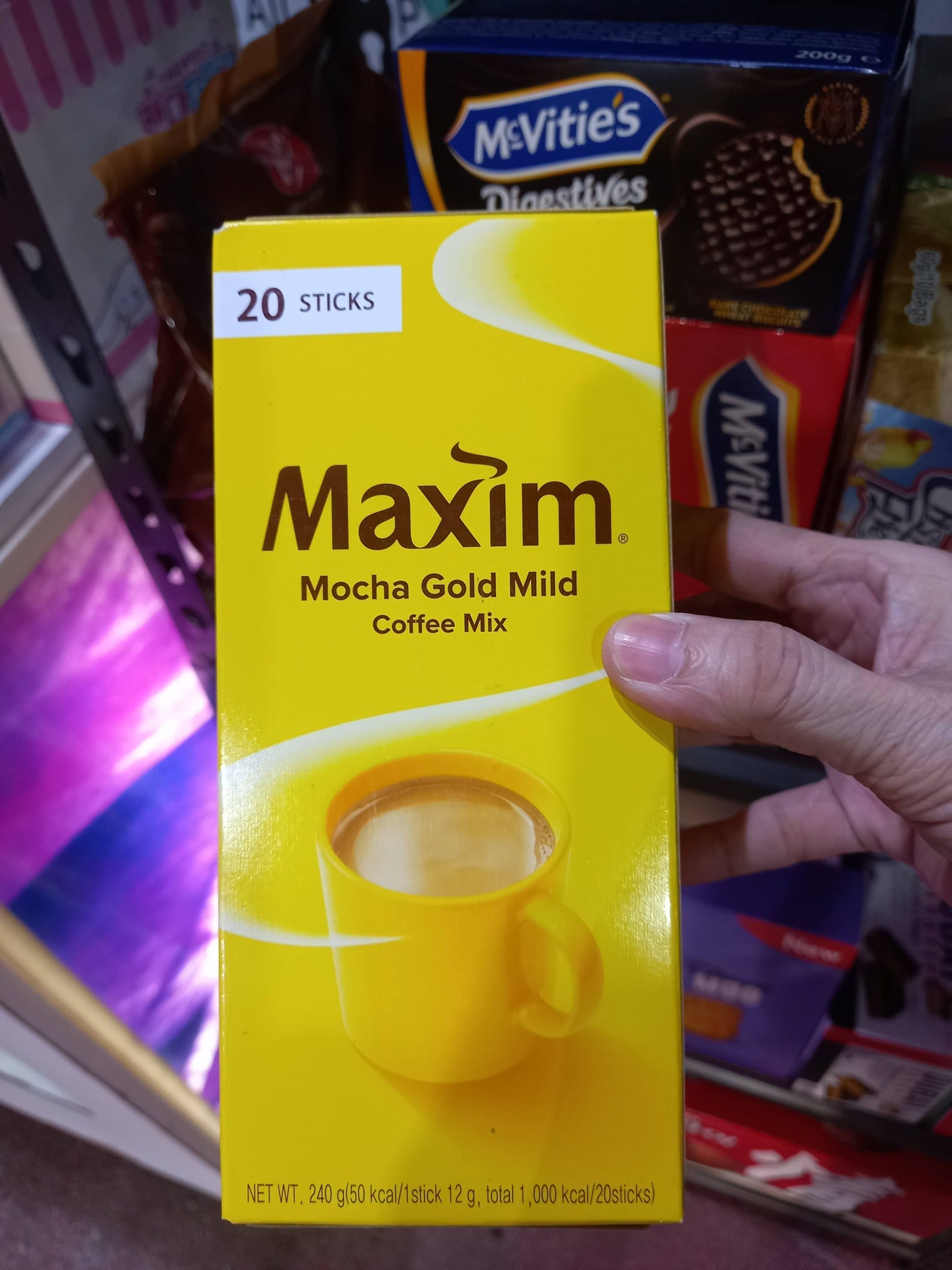 Maxim Mocha Gold Mild Coffee Mix - 20 Sticks | Authentic Korean Instant Coffee
