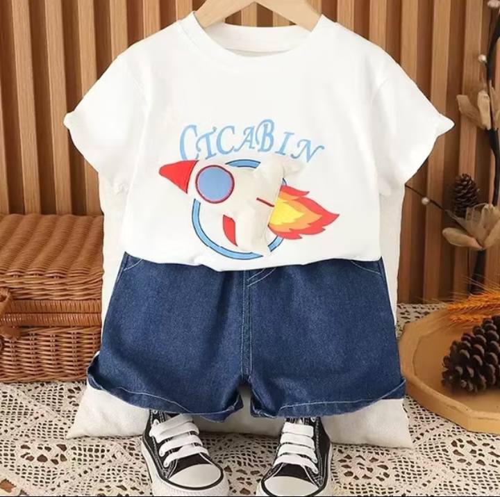 Rocket Ship 3D Kiddie Terno Set | Pre-Order Exclusive – Smartshop
