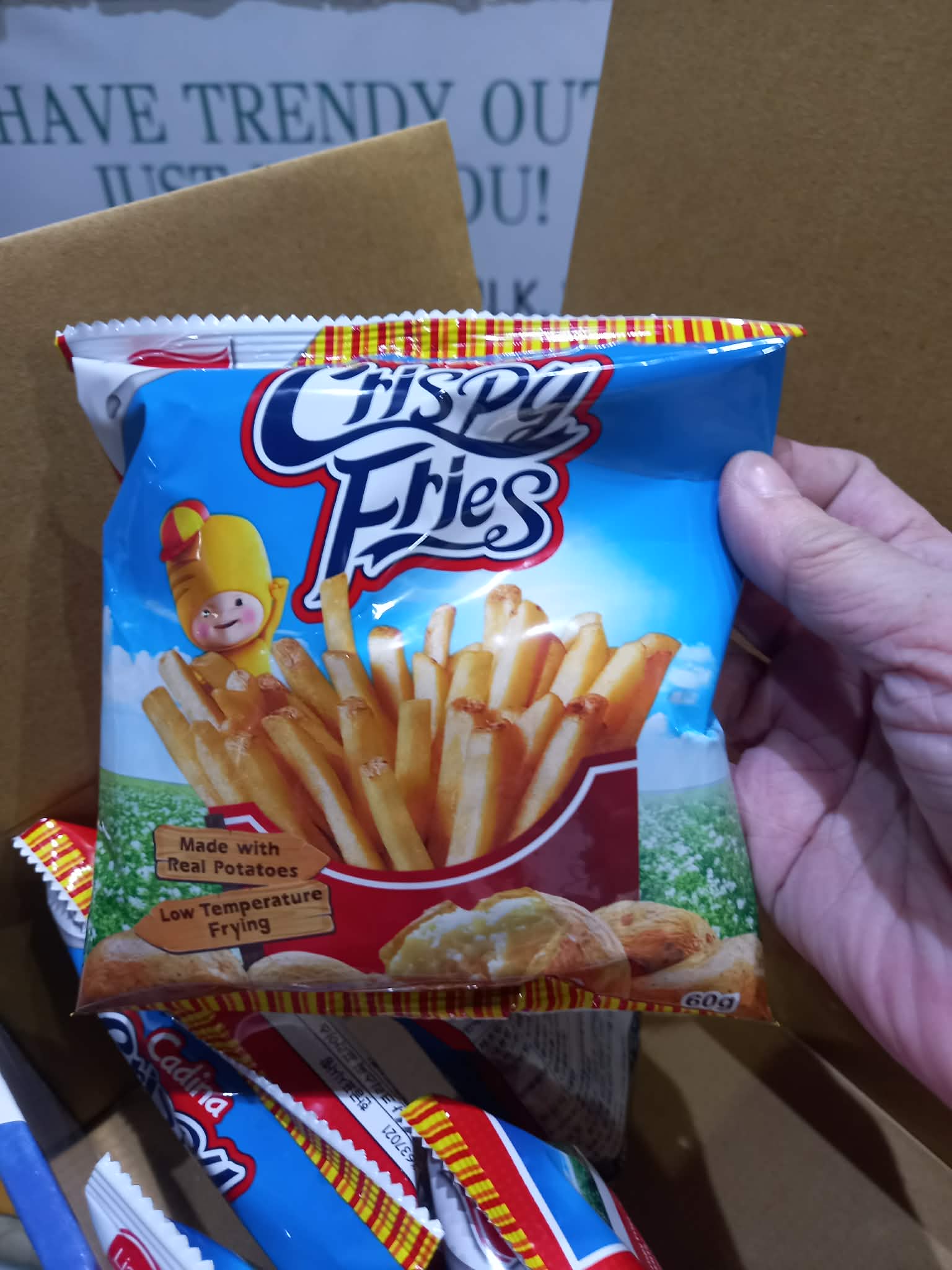 Crispy Fries Potato Snack - Low Temperature Fried - 60g Bag