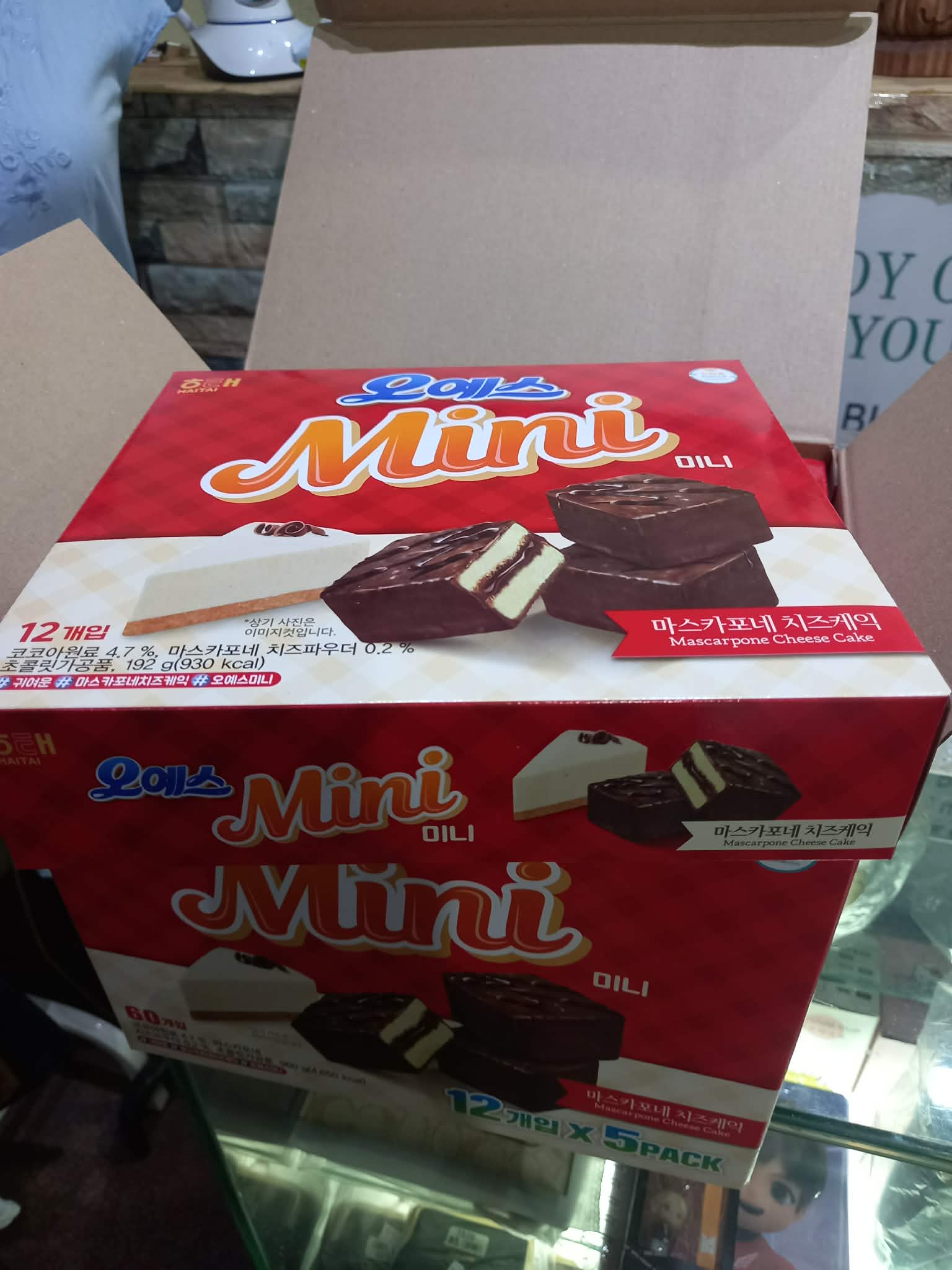 Haitai Oh Yes Mini Mascarpone Cheese Cake - 5 packs per single box | Korean Snack